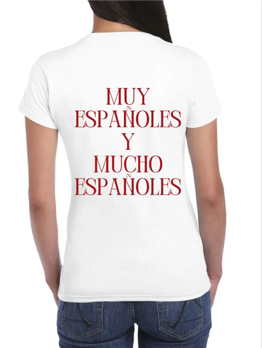 Camiseta blanca ‘MUY ESPAÑOLES Y MUCHO ESPAÑOLES’